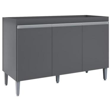 Imagem de Balcao Para Pia Sem Tampo 120 cm Manu Amendoa Branco REAJL Moveis, Cin