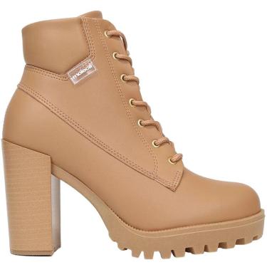 Imagem de Bota Coturno Feminino Casual Salto Alto Tratorado Moleca 5325.119