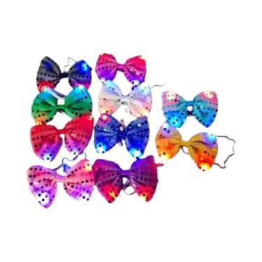 Imagem de Gravatas Borboleta LED Piscantes Para Homens, 10-20 Peças, Gravatas Bo