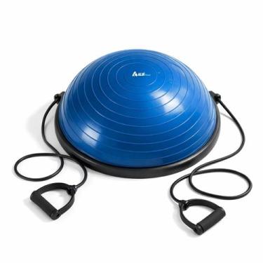 Imagem de Meia bola suíça bosu ball pilates yoga 58cm aluí -, Azul