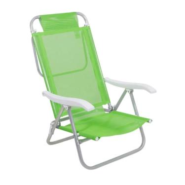 Imagem de Cadeira de Praia Reclinável Sunny em Alumínio Verde Bel