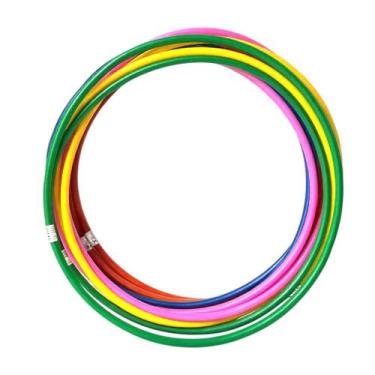 Imagem de Kit 6un Bambolê Atividade Física Reforçado 55cm cor Sortida - Genérica