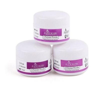 Imagem de Kit 180 Pó Acrilico Clear Unhas Ezflow-Clear -Pink Oferta! - Não Infor