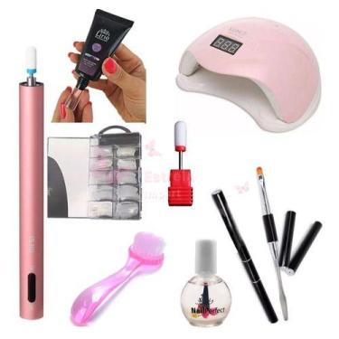 Imagem de Kit Óleo Unha Lixa Elétrica Cabine Gel Lirió Broca Atacado - OEM