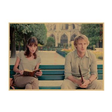 Imagem de Pôster pintando papel Kraft retrô à meia-noite em Paris