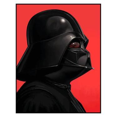 Imagem de Pôster artístico com estampa de parede Darth Vader, tecido 50x70cm par