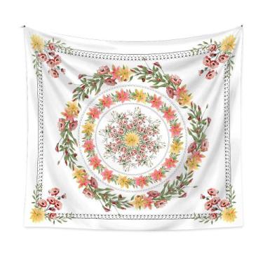 Imagem de Tapeçaria, flores, parede, pintura estética, 150x130cm - yiweisai