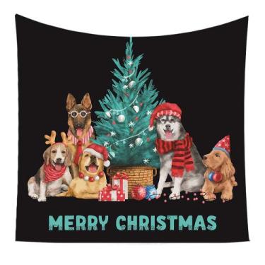 Imagem de Tapeçaria, parede de feliz Natal, 150x130cm, microtecido, fibra - yiwe