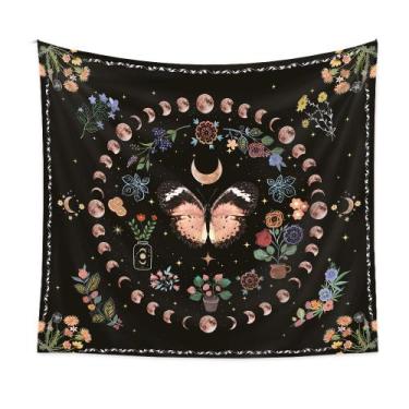 Imagem de Tapeçaria para pendurar na parede Borboleta 150x130cm de fibra de micr