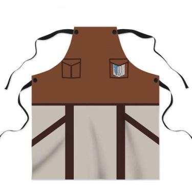 Imagem de Avental Attacks Titans Anime Kitchen Decor Poliéster 72,5x57cm - Yiwei