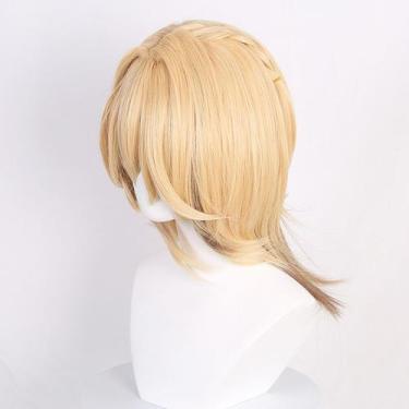 Imagem de Peruca de cosplay Genshins Impacts Kavehs para cabelo sintético 45cm -