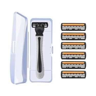 Imagem de Lâminas De Barbear Reutilizáveis De Três Camadas Para Homens Com Lâmin
