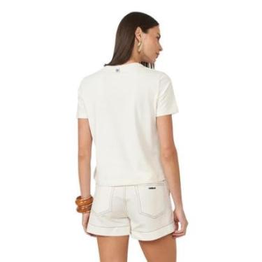 Imagem de Blusa Colcci Comfort Feminina Manga Curta Com Estampa-Feminino