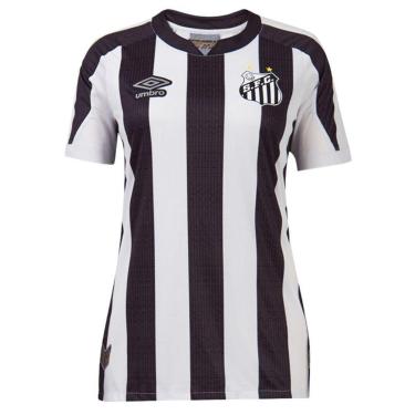 Imagem de Camisa Feminina Umbro Santos II Listrada 2022-Feminino