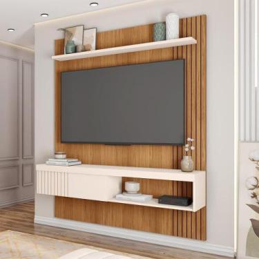 Imagem de Painel Para Tv 55 Polegadas Marrom Moon Caemmun - CAEMMUN MÓVEIS