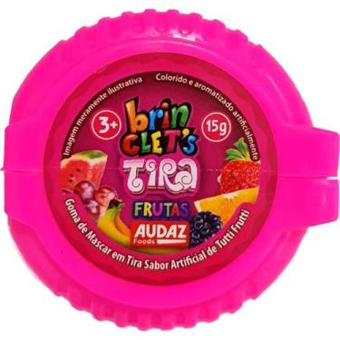 Imagem de Goma de Mascar Tira Frutas Brinclets, Sabor tutti, Frutti