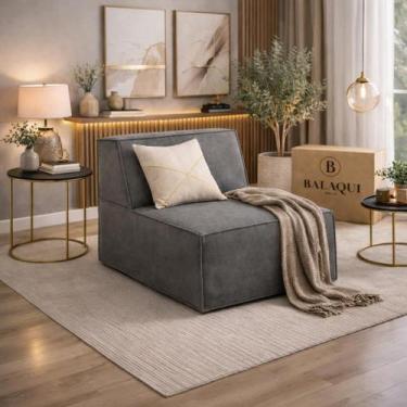 Imagem de Poltrona Modular Puff Compacto Bouclê Confortável - Balaqui - Balaqui 