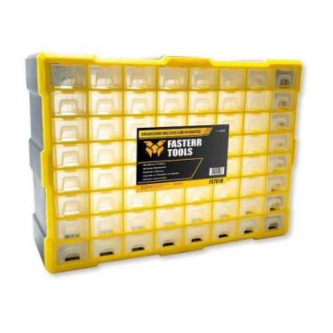 Imagem de Caixa Organizadora Gaveteiro Multiuso com 64 Gavetas Fasterr - FST018