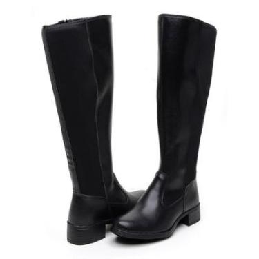 Imagem de Bota Feminina Montaria Casual Cano Alto Solado Tratorado-Feminino