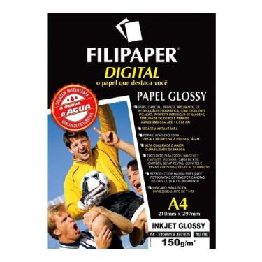 Imagem de Papel Fotográfico A4 Filipaper 150g Inkjet Glossy 10 Folhas - FILIPERS