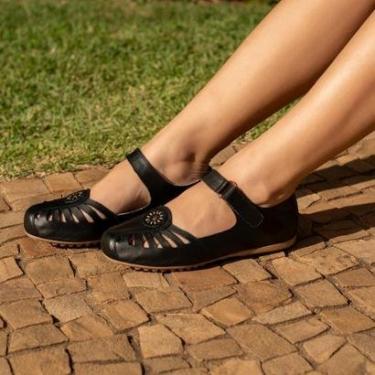 Imagem de Sandália Feminina Sapatilha Palmilha Anti Impacto Retrô Antiderrapante Rasteira Leve Co...