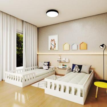 Imagem de Conjunto com 2 Camas Infantil Montessoriana Solteiro Cori Yescasa