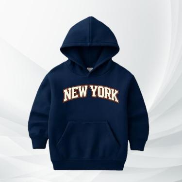 Imagem de Moletom Infantil New York com Capuz Moleton Flanelado Blusa de Frio Quentinha Confortável Criança-Unissex