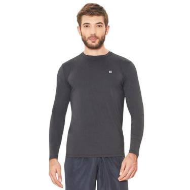 Imagem de Camiseta UvLine Manga Longa Proteção Solar Masculina Térmica -, Preto,
