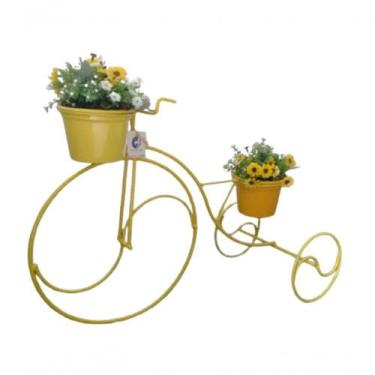 Imagem de Suporte Plantas Bicicleta Amarela - 2 Vasos. - Alta Performance - SHOP