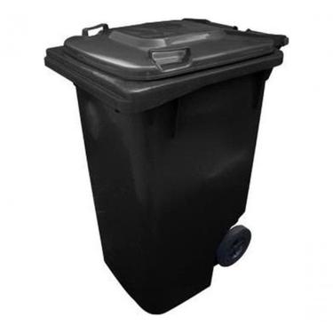 Imagem de Contentor Plástico C120P 120L em Plástico com Tampa Tipo Lixeira para Uso Urbano Gari