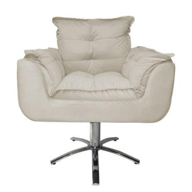 Imagem de Conjunto 2 Poltronas Para Recepção Com Base Giratória de Metal Opala S