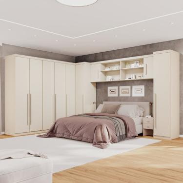 Imagem de Guarda-roupa Modulado 8 Peças 9 Portas 3 Gavetas Texas Off White Arenas