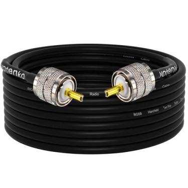 Imagem de Cabo coaxial YOTENKO CB 30 pés RG58 50 Ohm UHF macho para macho