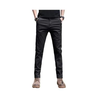 Imagem de Calças Casuais Slim Fit Para Homens, Estilo Coreano, 2024 Primavera Ve