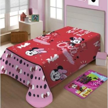 Imagem de Manta solteiro juvenil 1,50 m x2,00 m Minnie Disney jolitex ternille n