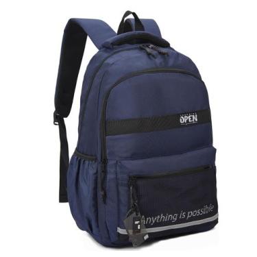 Imagem de Mochila Costa Masculina Grande Open Juvenil Escolar Bak Pak, Azul