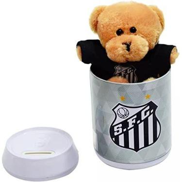 Imagem de Cofre porta moedas com chaveiro ursinho Santos Fc 01 unidade - mileno