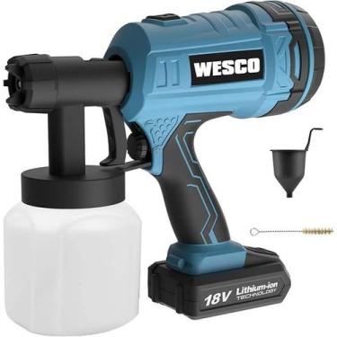 Imagem de Pistola de pintura a bateria 18v wesco ws2342.9