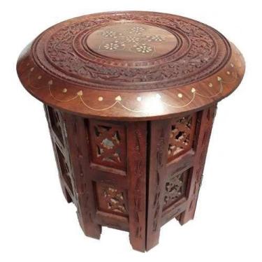 Imagem de Mesa Indiana De Madeira  30cm - Loja da Índia 