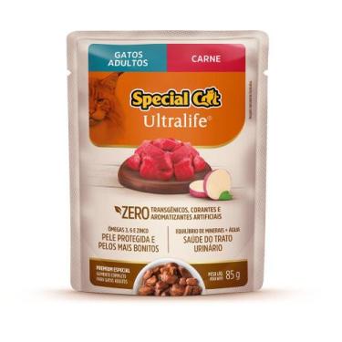 Imagem de Sache Special Cat Castrado Carne 85 g (Caixa com 12)