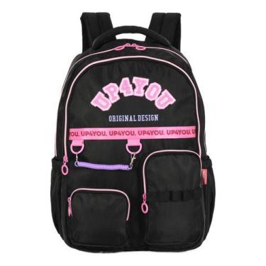 Imagem de Mochila De Costas Náilon Juvenil Original Up4you -, Preto