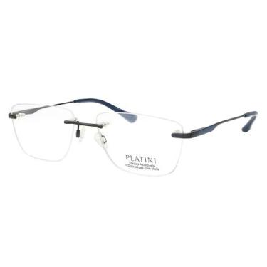 Imagem de Óculos de grau Sem Aro Platini P91188 H637 Preto Fosco
