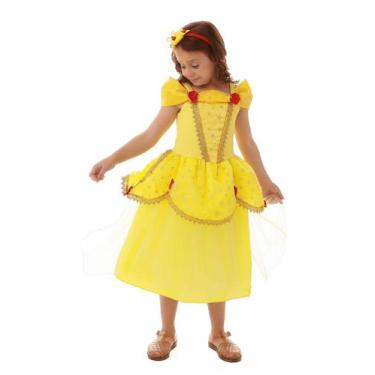 Imagem de Fantasia Infantil Menina Amarelo Muvilê, Amarelo, 8
