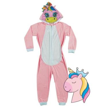 Imagem de Pijama Macacão Fantasia Personagem Adulto TamPaoGG Unicornio - anjo da