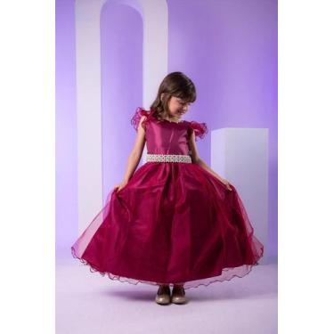 Imagem de Vestido Longo Amanda Marsala Formatura Damas Florista Apresentação Fes