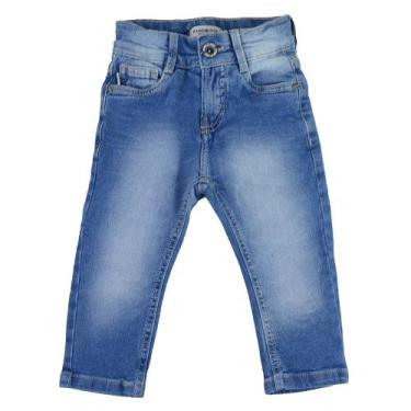 Imagem de Calça Jeans Infantil Masculina King&Joe Skinny Azul - CL0901, 10, Azul