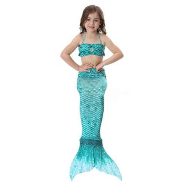 Imagem de Cauda De Sereia Com Biquíni Sem Nadadeira Infantil Menina - anjo da ma