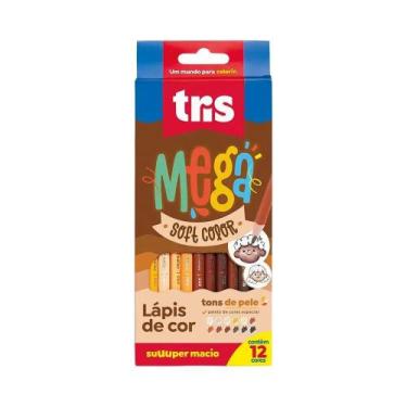 Imagem de Lápis de Cor Mega Soft Color -Tons de Pele - 12 Cores - Tris