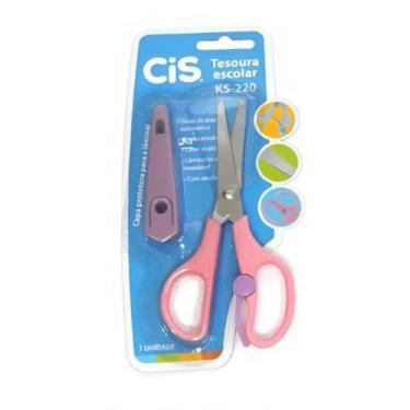 Imagem de Tesoura Escolar CIS - KS-220 -, Rosa