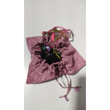 Imagem de Porta bijus, joias - ATELIE REGINA BIOCHE, ROSA COM FLORES ROSA FORTE